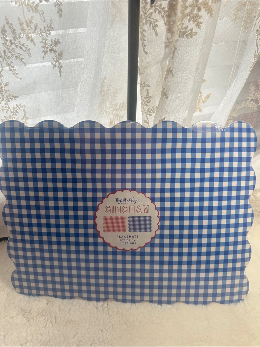 My Minds eye paper goods patriotic gingham set of 24 placemats